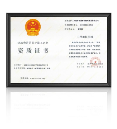 建筑物外立面清洁养护施工甲级